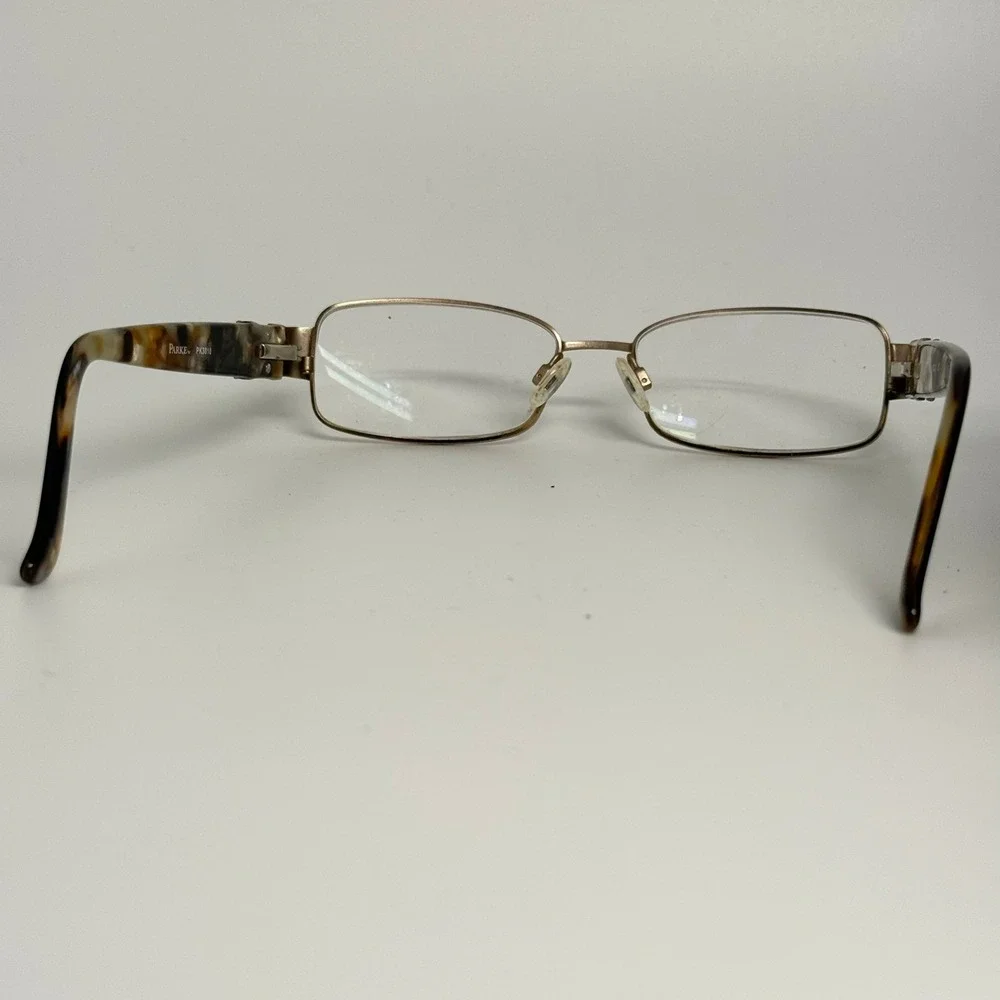 Parke PK3010 Gold Tortoise Shell Rectangular Eyeglass Frames 53-16-135